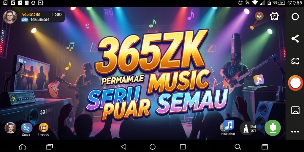 Tampilan gameplay 365ZK dengan berbagai pilihan lagu musik.