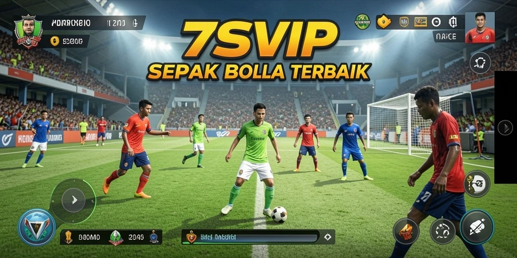 Tampilan grafis gameplay 7SVIP yang mendebarkan dalam pertandingan sepak bola.