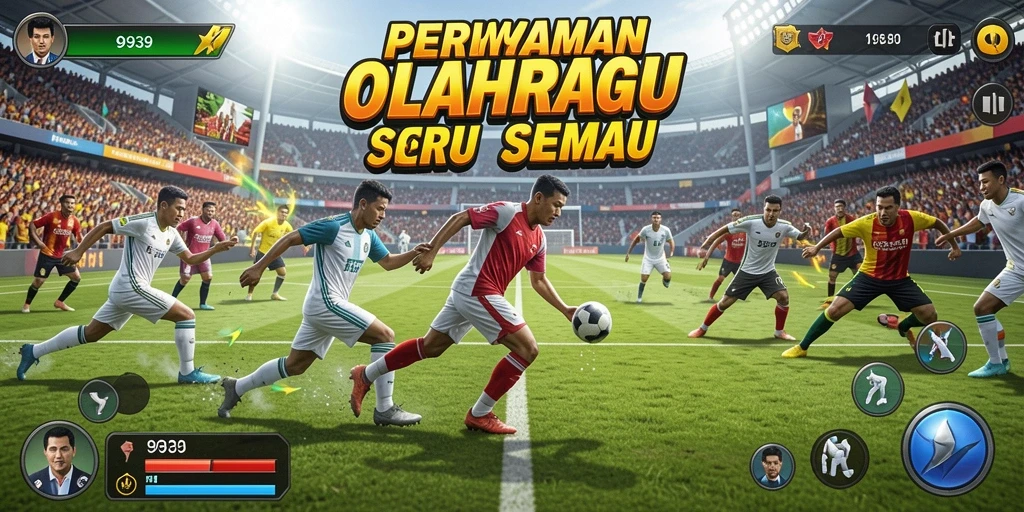 Tangkapan layar utama dari gameplay 9939 yang menunjukkan aksi olahraga mendebarkan.