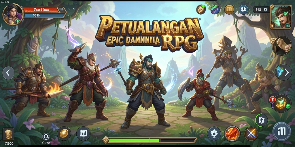 Tampilan gameplay seru C7890 dengan pertarungan epik dan visual menawan.