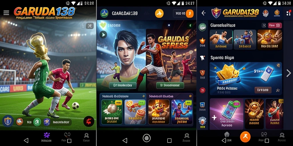Tampilan antarmuka pengguna GARUDA138 yang menarik dan informatif.