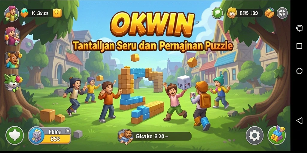 Tampilan gameplay yang menarik dan menantang dalam OKWIN.