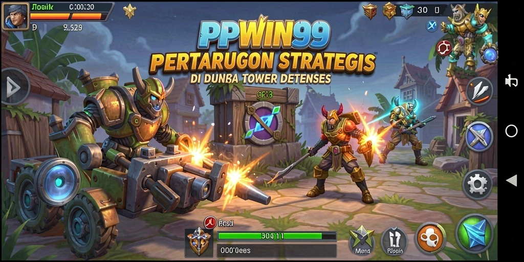Tampilkan aksion seru dalam permainan Tower Defense PPWIN99.