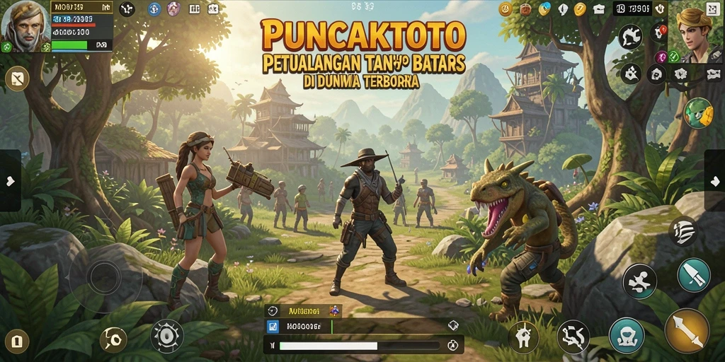 Screenshot PUNCAKTOTO menampilkan petualangan mendebarkan di dunia terbuka yang luas.
