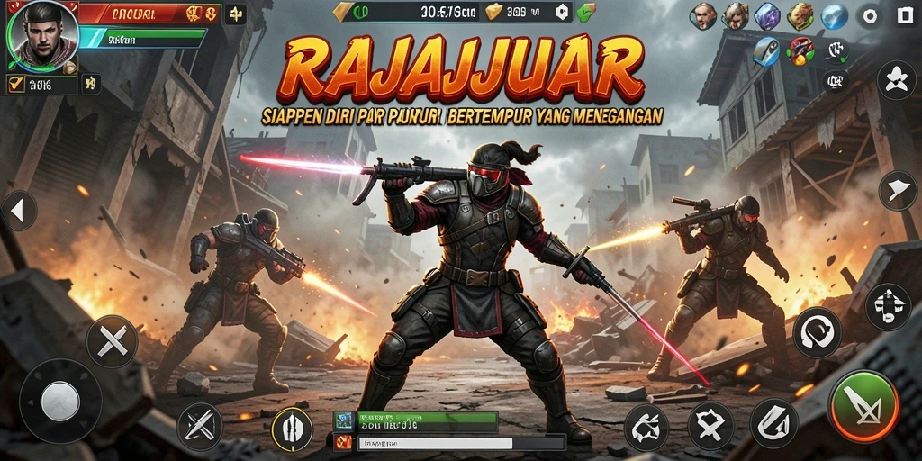 Tampilan menarik dari gameplay RAJAJUARA yang penuh aksi.
