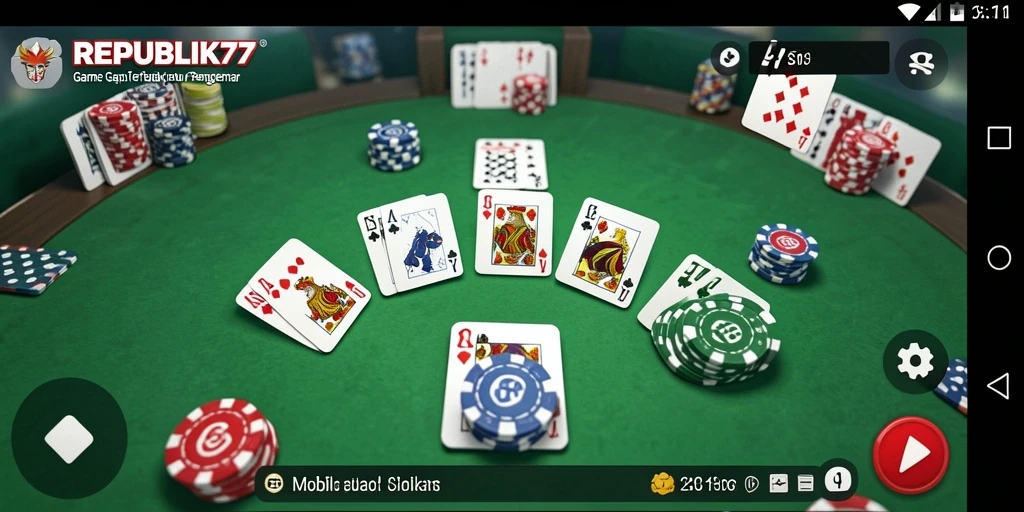 Tampilan menarik dari gameplay Gaple di REPUBLIK77.