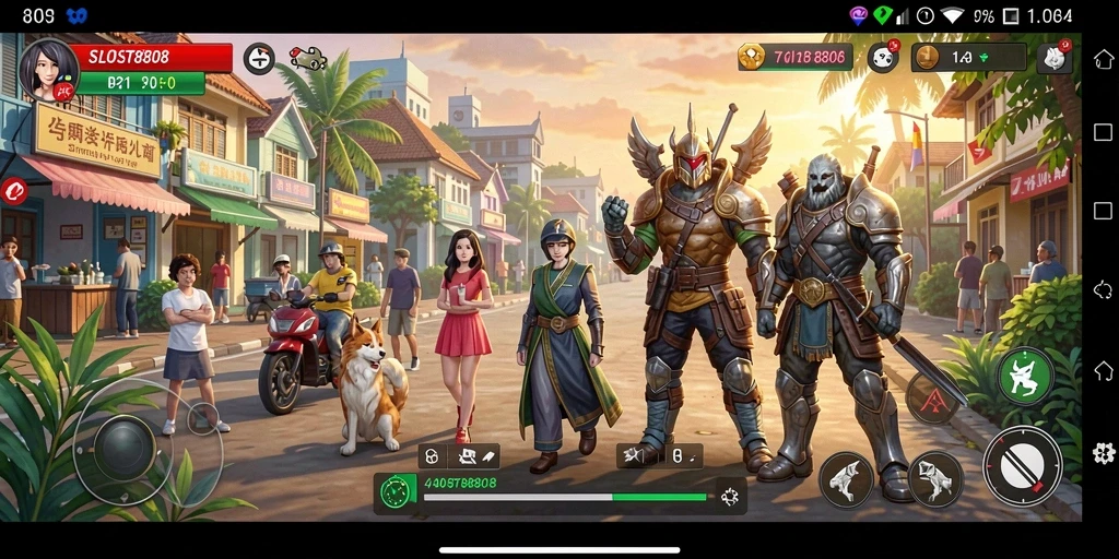 Tampilan menarik dari gameplay simulasi SLOST8808 yang menawan.