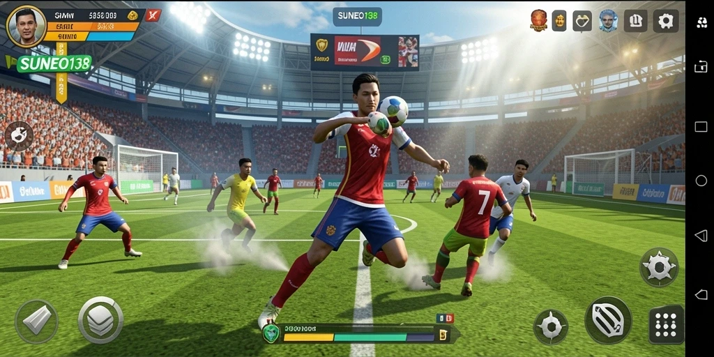 Screenshot utama SUNEO138 menampilkan aksi olahraga yang intens dan mengasyikkan.