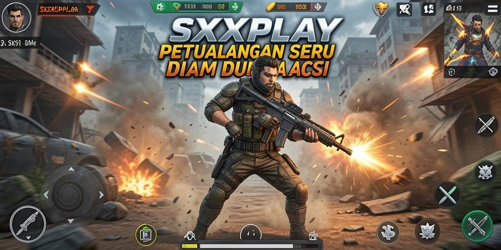Tampilan gameplay SXXPLAY yang mendebarkan dengan aksi seru.