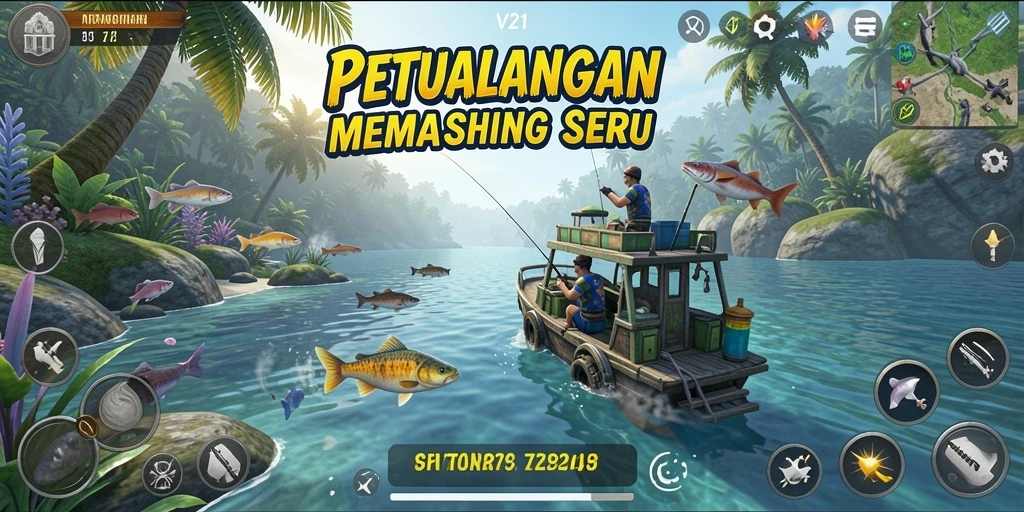Gameplay memancing yang menakjubkan di V21.
