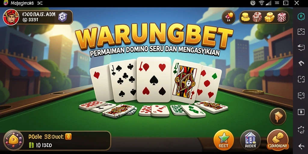 Tampilan menarik dari gameplay Domino di WARUNGBET.